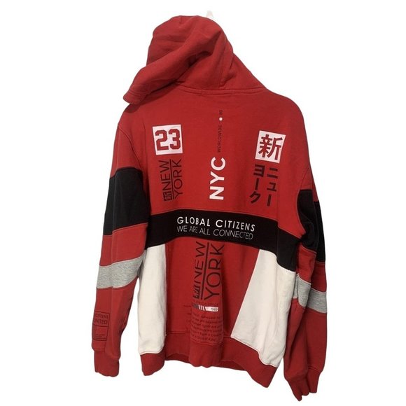 Track 23 Men's Red Hoodie - Global Citizen - Size XL - Picture 2 of 4
